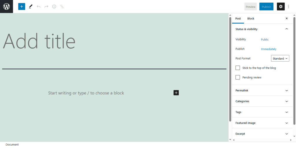 Add New Post Menu of WordPress explained