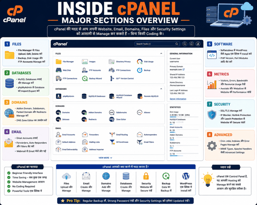 Cpanel Inside Section Overview
