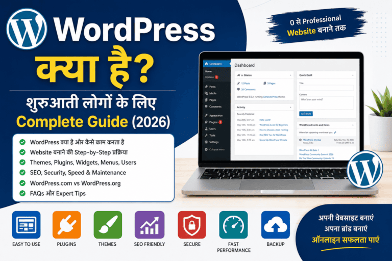 WordPress क्या है? Complete Beginner Guide (Hindi)